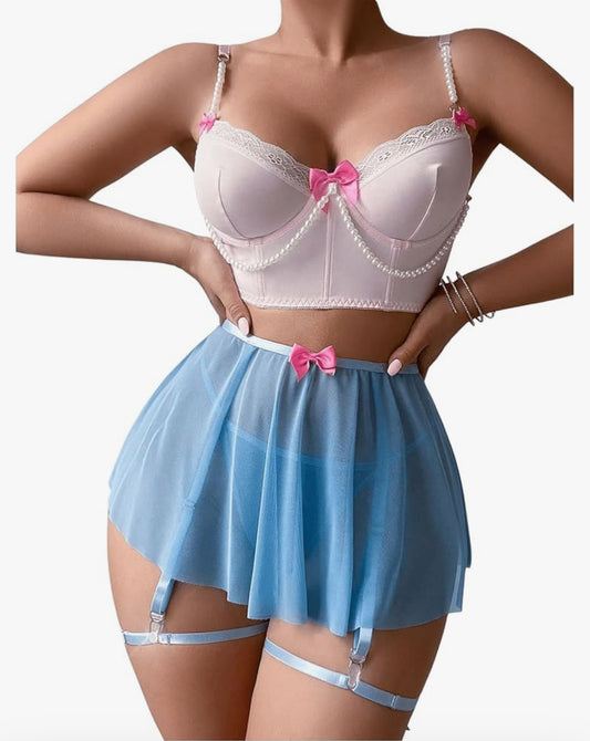 “Soft Gal” Mini Skirt Set