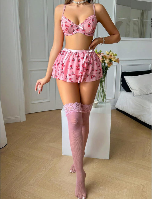 “Layla” Skirt Set w/ Stockings