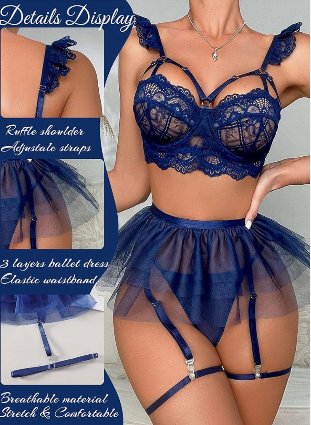 “Fantasy Doll” 5 Piece Garter Set