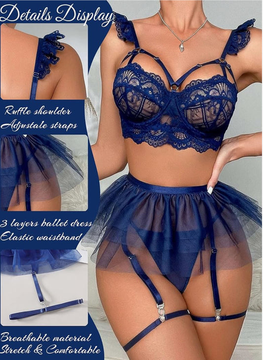 “Fantasy Doll” 5 Piece Garter Set